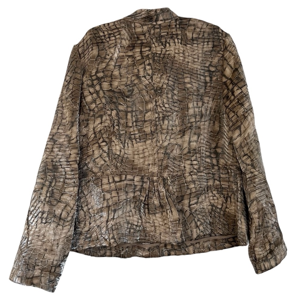 Chico's Crocodile Patterned Button Layering Top - image 3